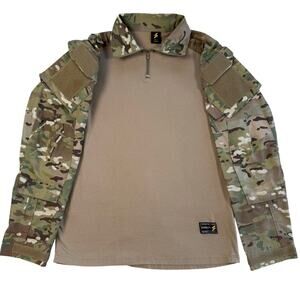 Votagoo Combat Shirt Men’s L Green Cotton Blend Tactical Gear Camo Hunting